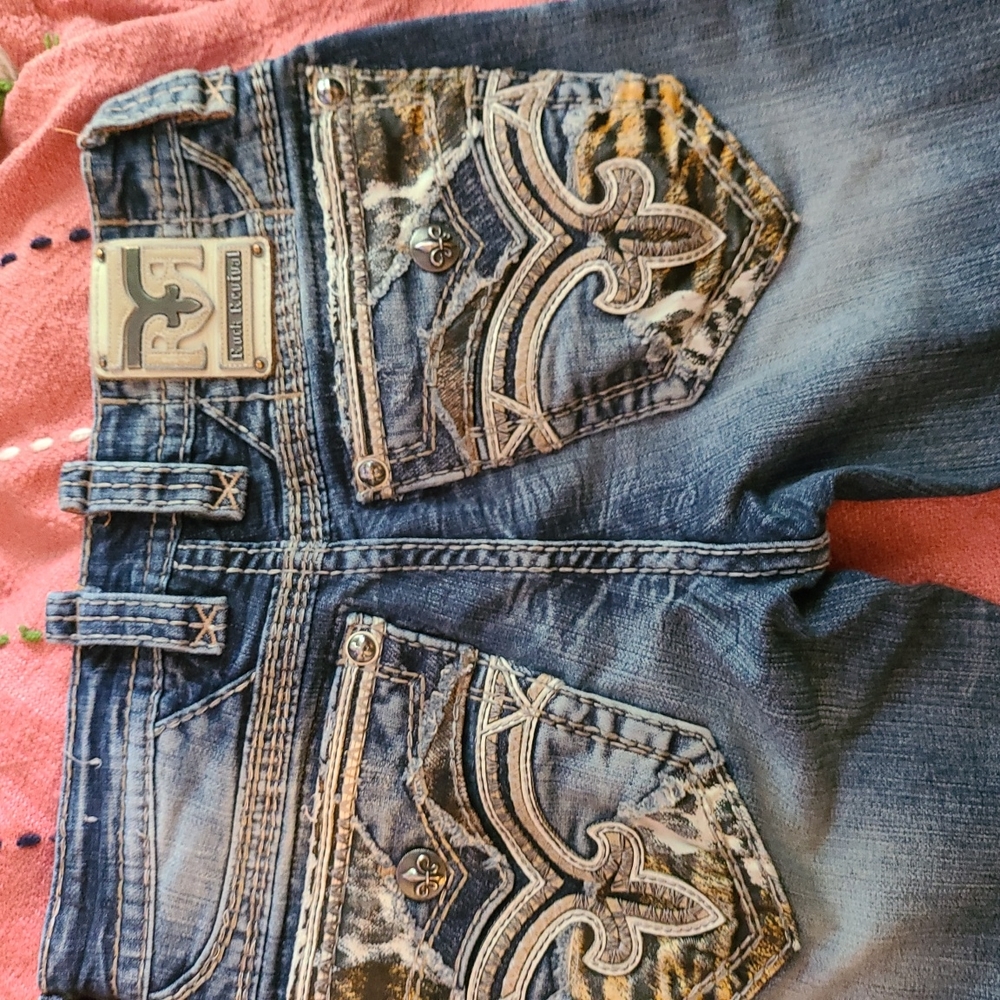 rock revival (jovan/slim straight) collector's edition w/animal print pockets